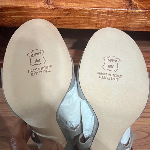 Stuart Weitzman Taupe Heeled Sandals - Picture 4 of 5
